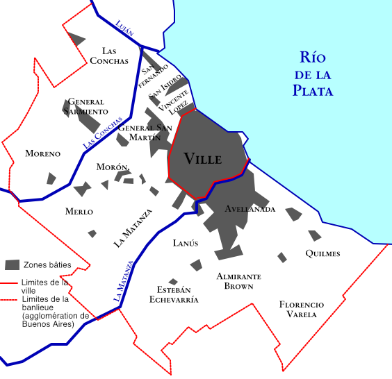 Buenos Aires et sa banlieue