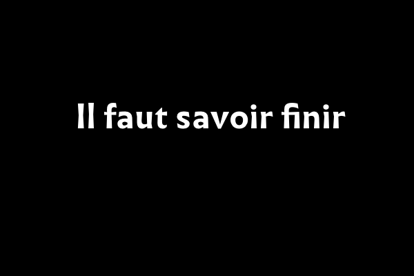 Conclusions de morceaux