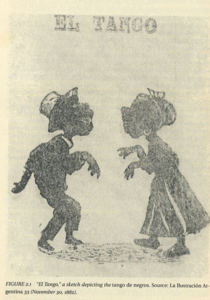 Dessin “humoristique” illustrant le “tango des Noirs”